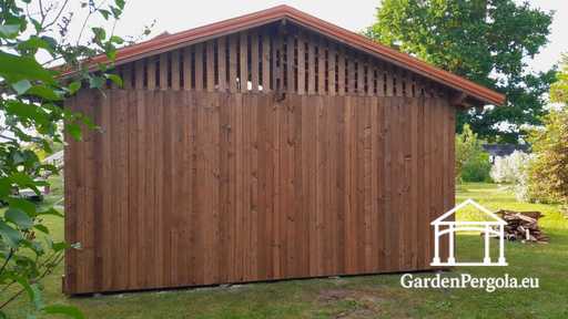 4x6 m Barna Fa Kerti Pavilon