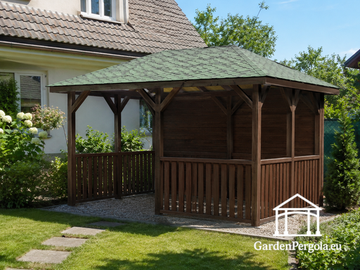 3 × 4 m-es DIY fa pavilon padló nélkül – Mire van szükséged?