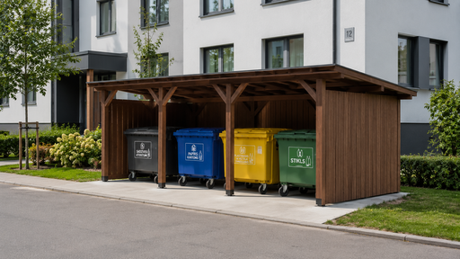 Hulladéktároló Menedékek Társasházakhoz – Miért Praktikus Választás egy 3x5 m-es Fa Szeméttároló