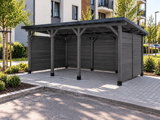3 × 5 m-es fa kukatároló társasházakhoz - garden gazebo pergola