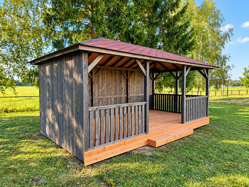 3x6 m-es fa kerti pavilon