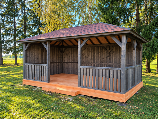 3x6 m-es fa kerti pavilon