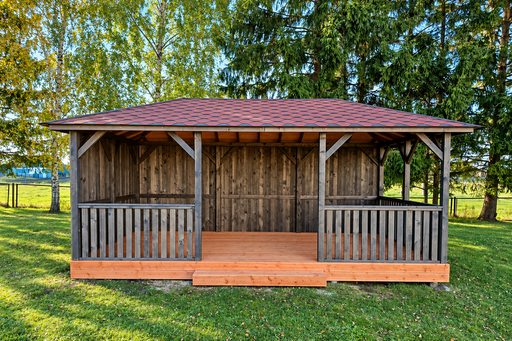 3x6 m-es fa kerti pavilon - garden gazebo pergola
