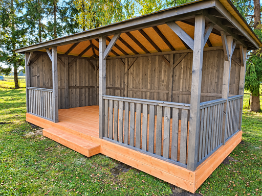 3x6 m-es fa kerti pavilon